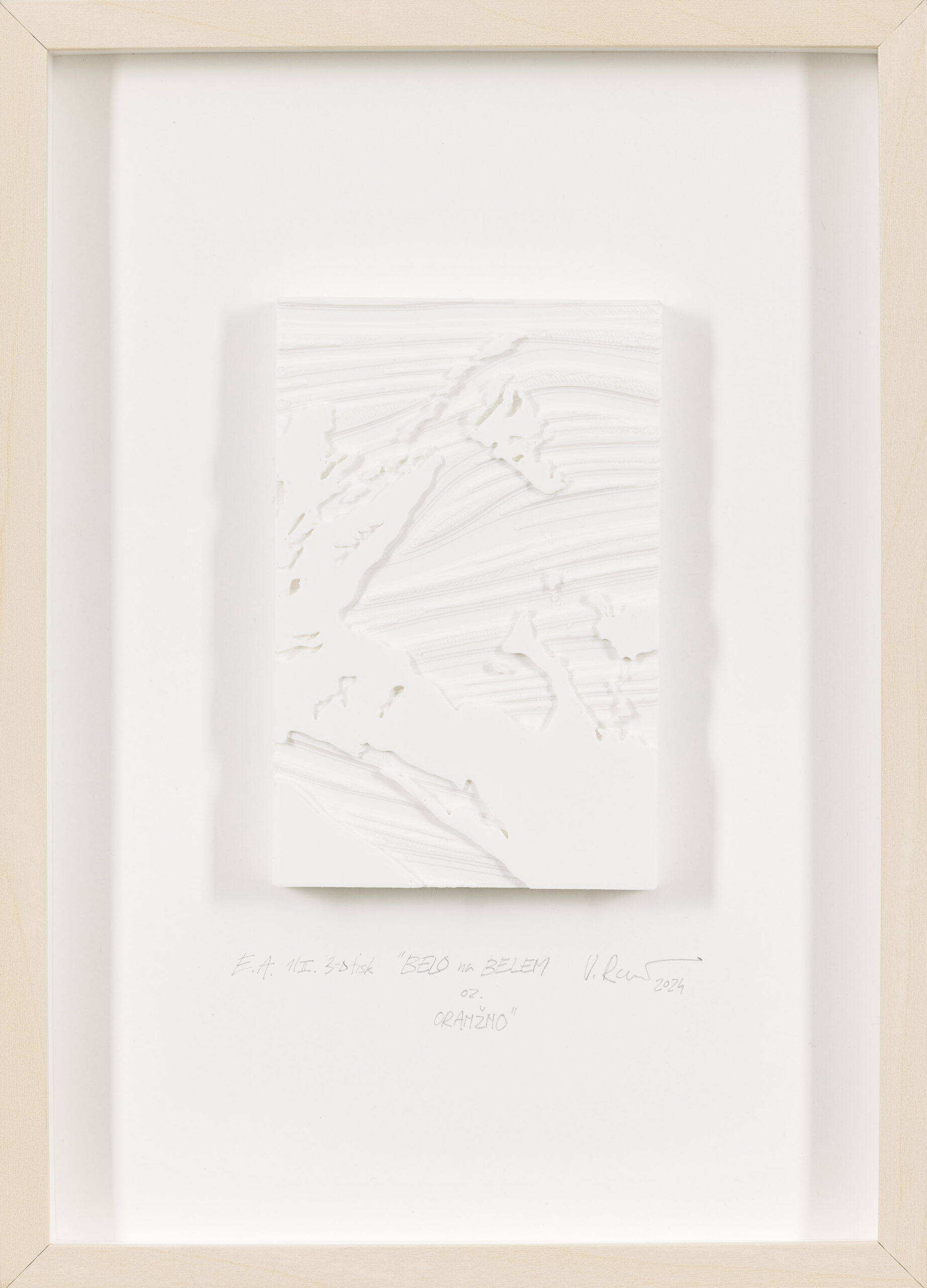 Valentin Radulović: Belo na belem (z okvirjem)