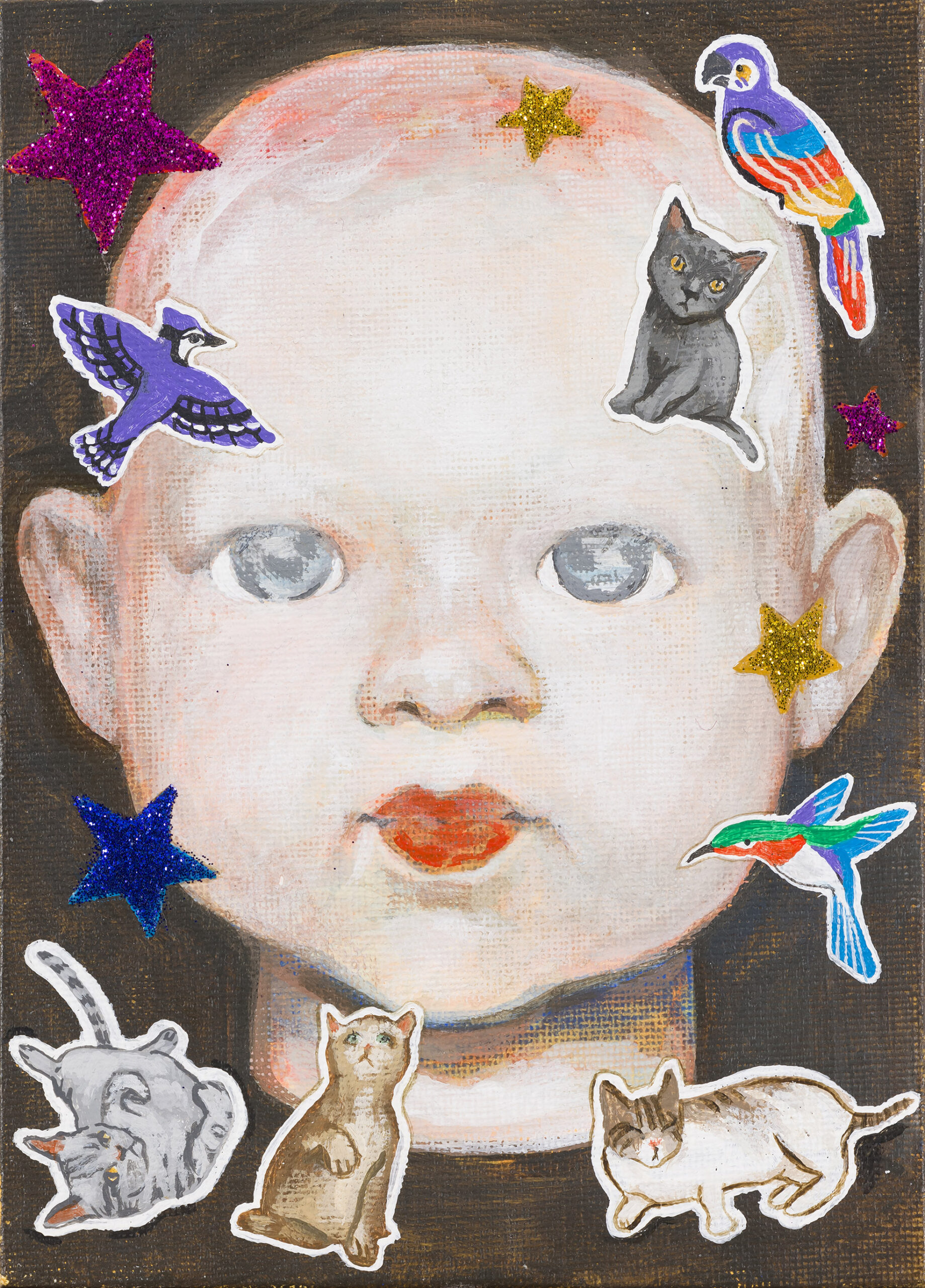 Maša Črešnik: Glava nesrečnika med ptički in mucki